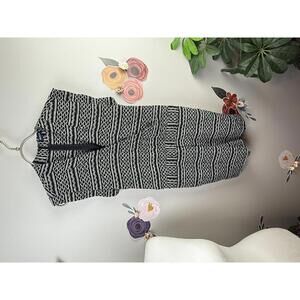 Madewell Black Printed Cap Sleeve V-Neck Romper - Size - Small